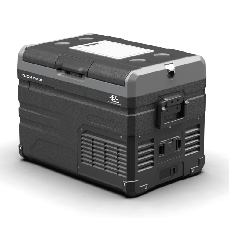 1 - EZA Blizz-E Flex 38 litros Geladeira Compressor de Zona Dupla 12V 24V Camping